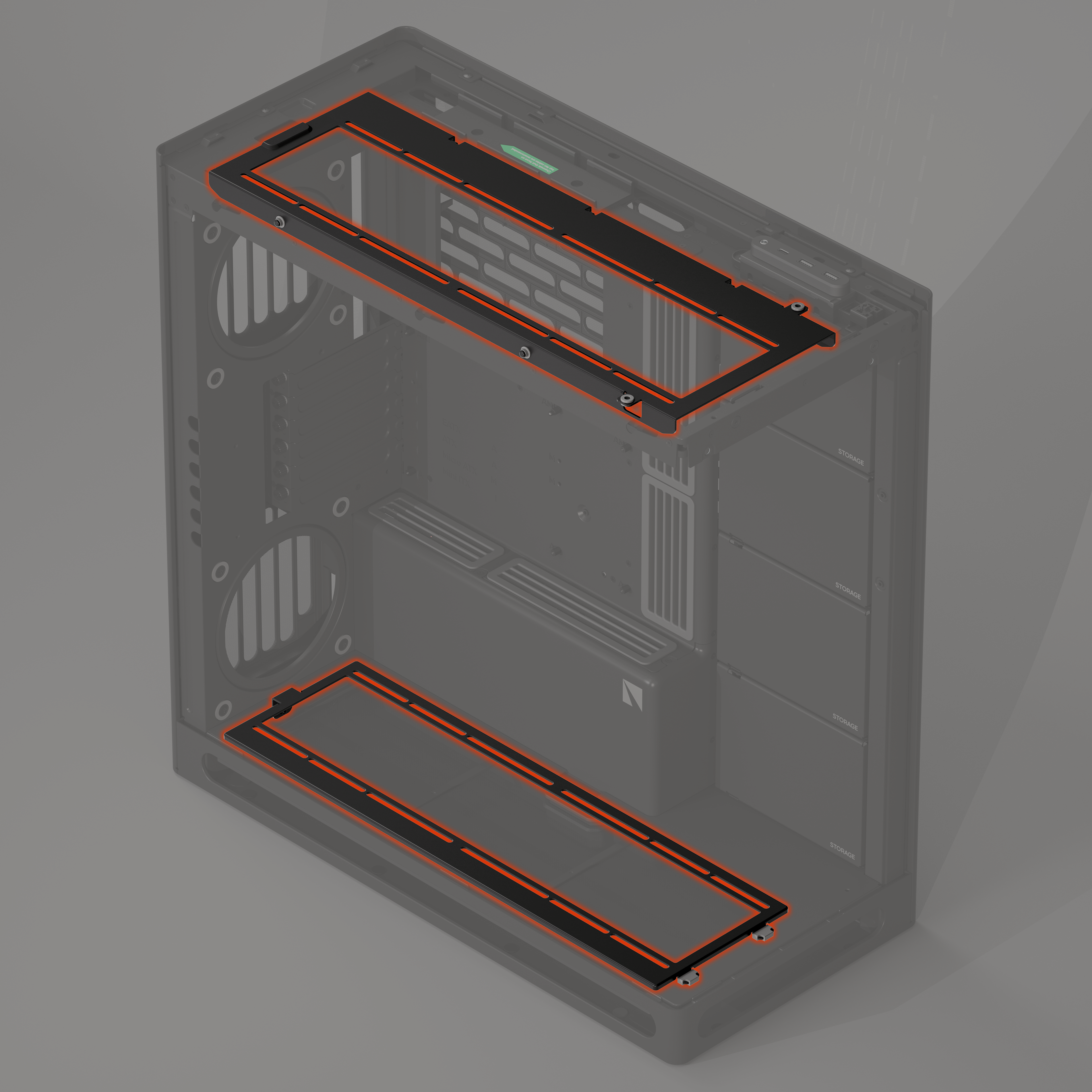 HS 420 Fan Brackets for 360mm Radiator Alignment