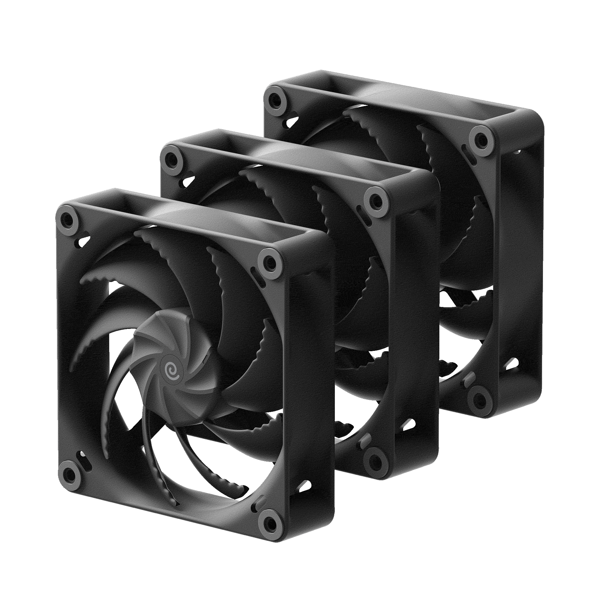 Three pack HAVN H12 H Series PC case fans in black