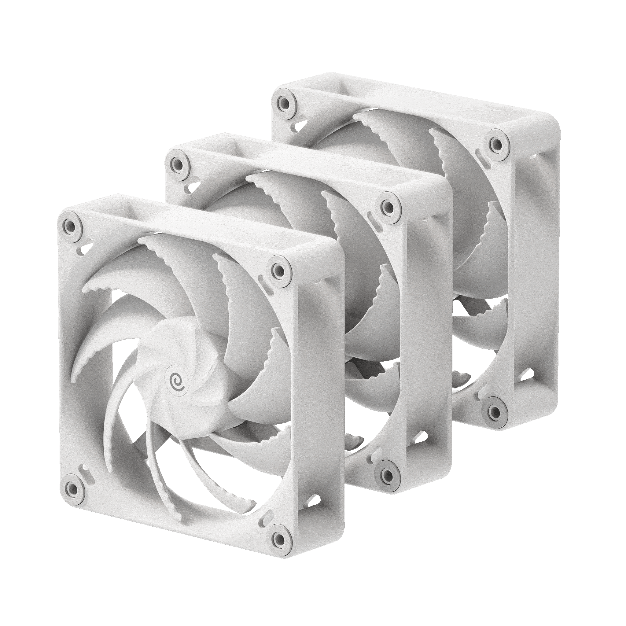Three pack HAVN H12 H Series PC case fans in white